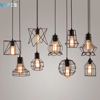 retro pendant lamps for bedroom e27 vintage cage pendant lights hanging lighting for corridor aisle dining room 110v 220v