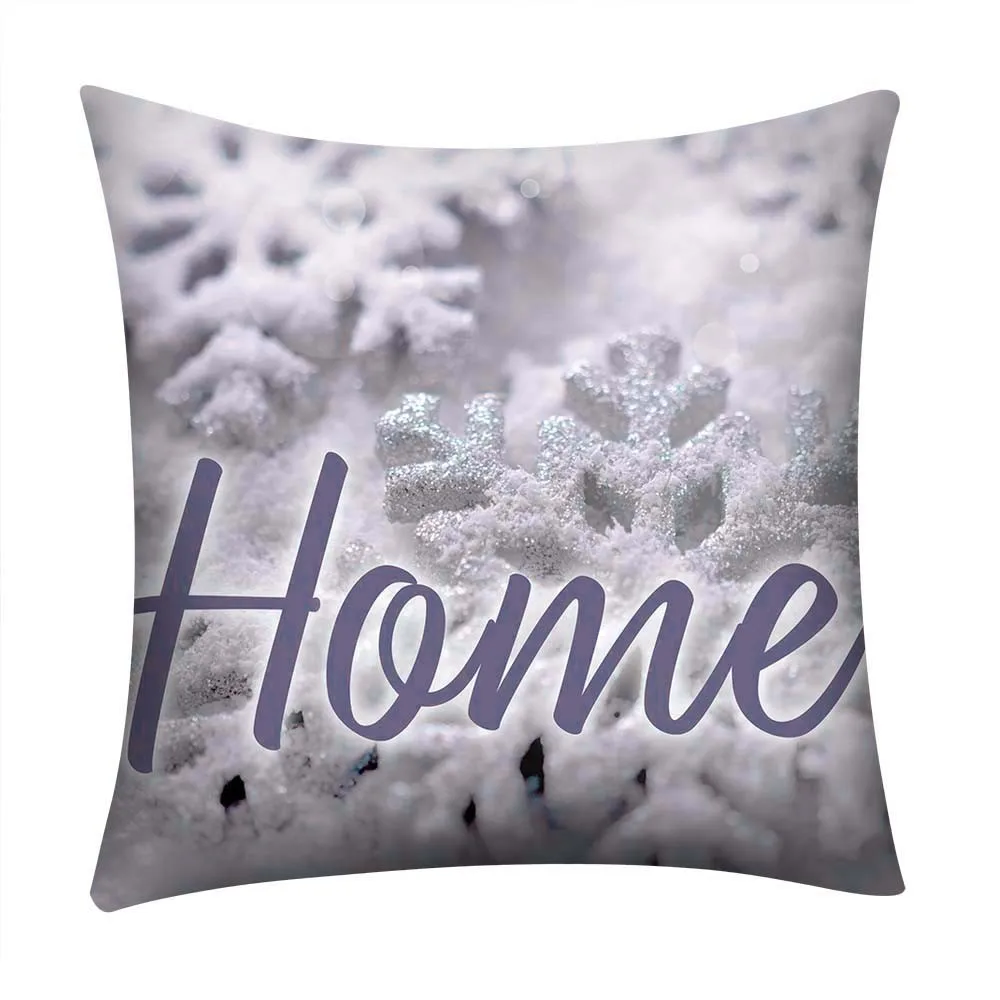 Рождественские 2019 наволочки Снежинка Рождественский принт диванная кровать