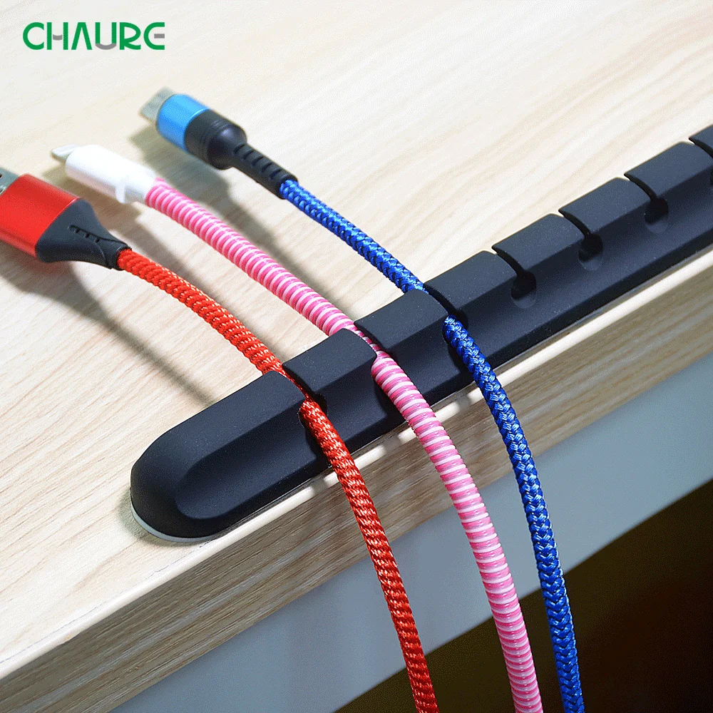 CHAURE органайзер для кабеля планшетофон с USB гибкие зажимы мыши наушников