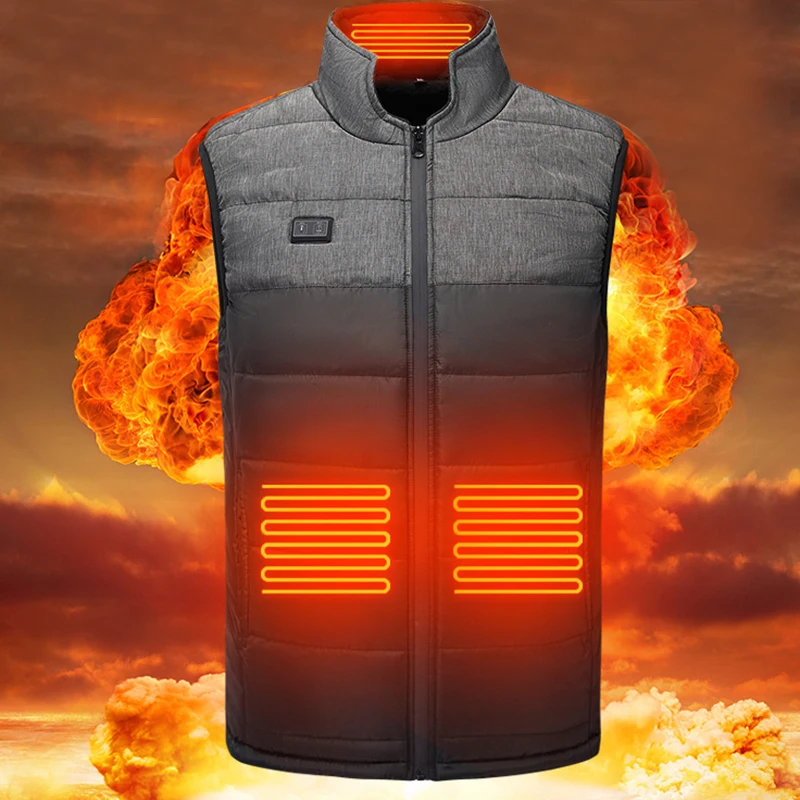 

1PC Electric Heating Jacket Vest Winter High Quality Outdoor Sports Winter Coat USB Electric Heating Hiking Cycling Skiing Hot