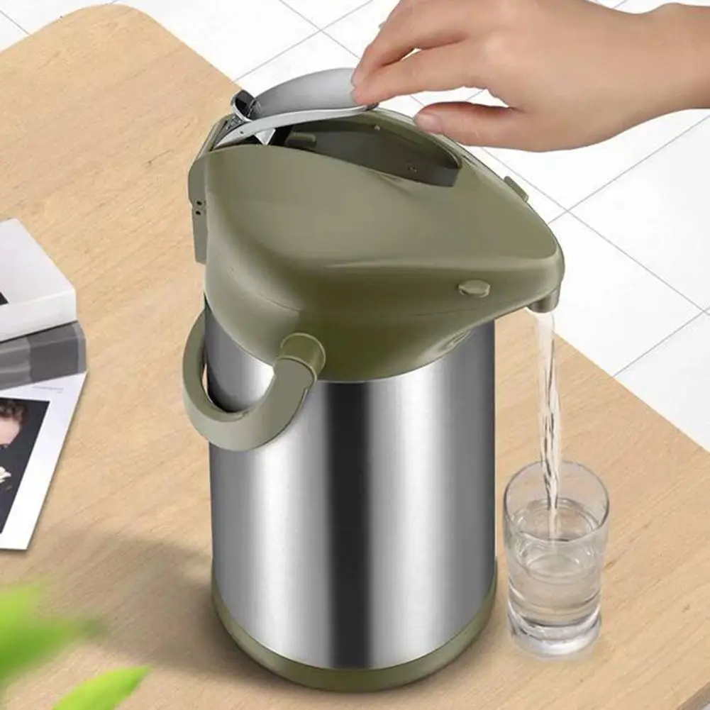 

3L Double-walled Stainless Large Steel Thermal Pot Carafe Vacuum Insulation Office Beverage Dispenser For Home Party 24H