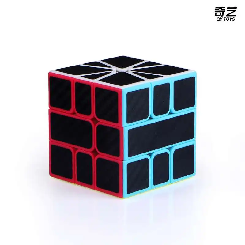CARBON FIBER QiYi SQ1 3x3x3 магический куб обучающий магический куб пластиковая головоломка cubo magico Игрушки для мальчиков антистрессовые игрушки для детей - Цвет: CARBON FIBER
