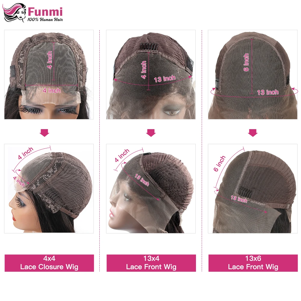 

13x4/13x6 Straight Lace Front Human Hair Wigs Lace Fronral Wigs Remy Brazilian Bone Human Hair Lace Wigs for Women 180 Density