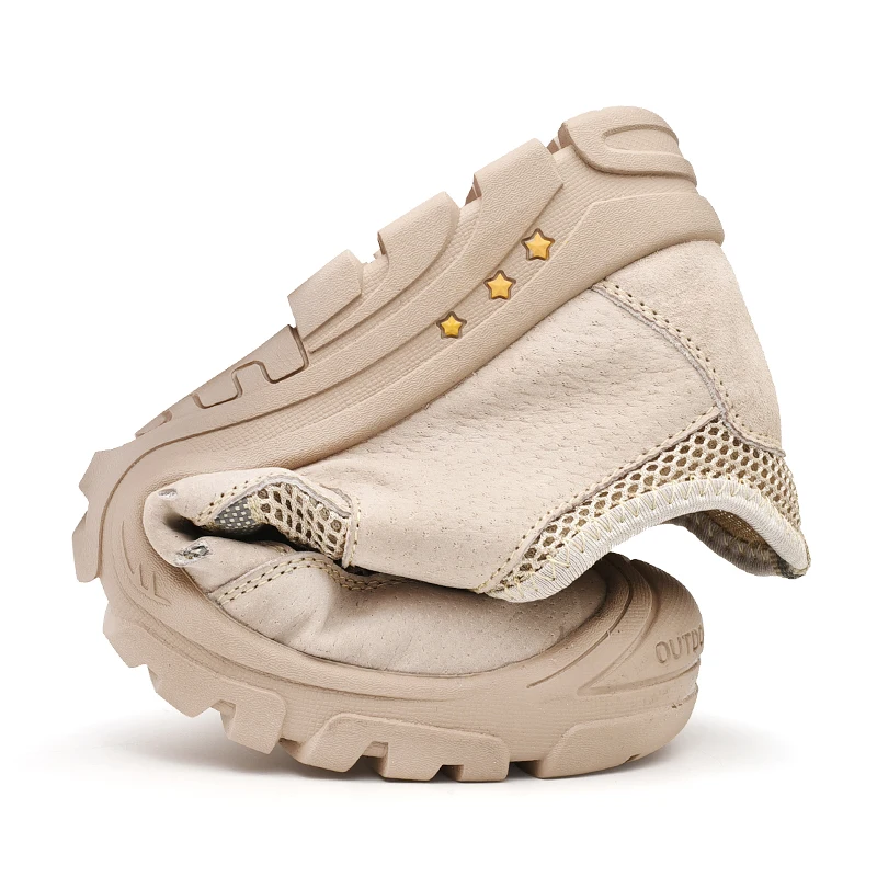 Mesh Sneakers Men Casual Shoes Outdoor Leather Work Military Breathable Walking Trainers Zapatillas Hombre BTMOTTZ |