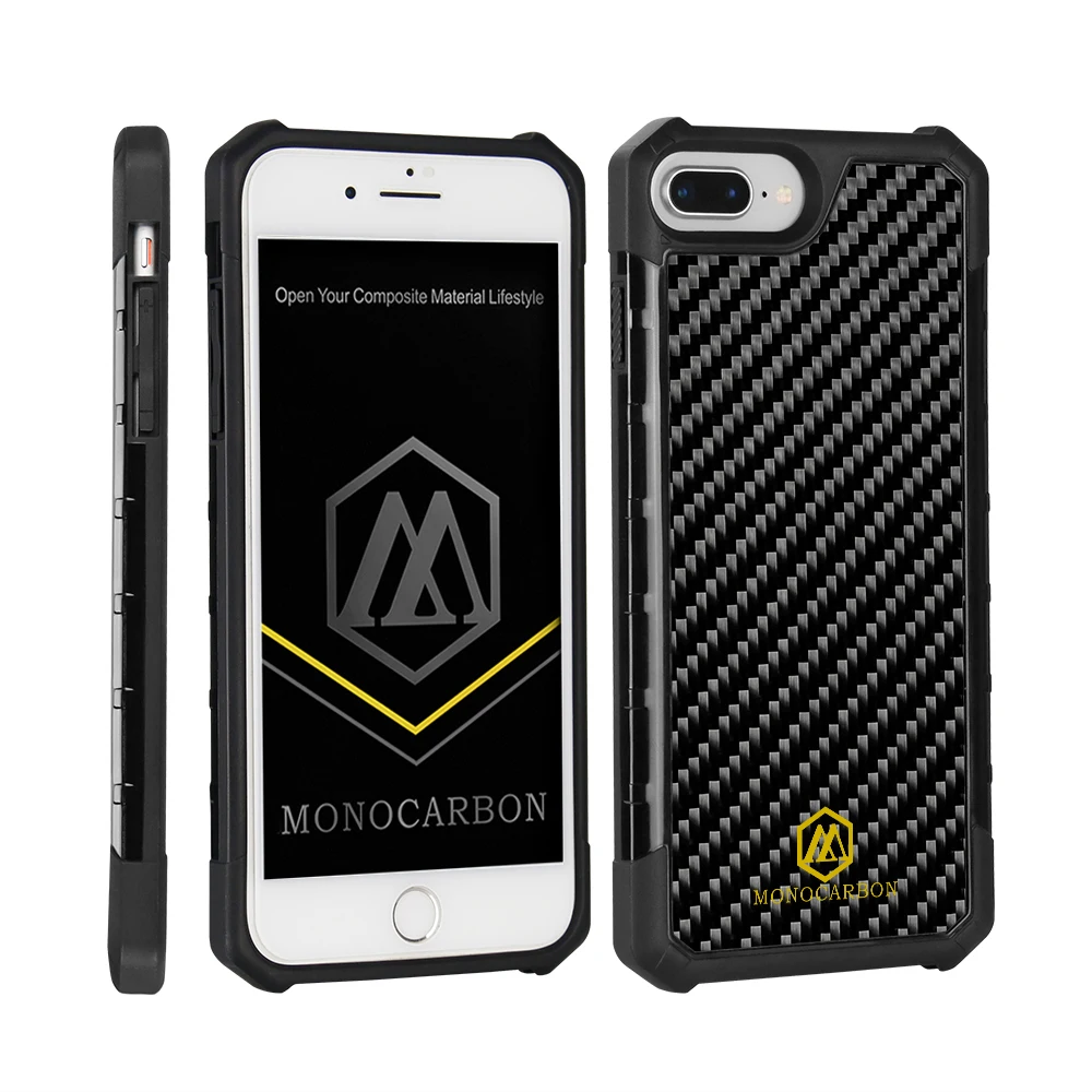 MONOCARBON противоударный чехол из углеродного волокна для iPhone 7 8 Plus чехол|Бамперы| |