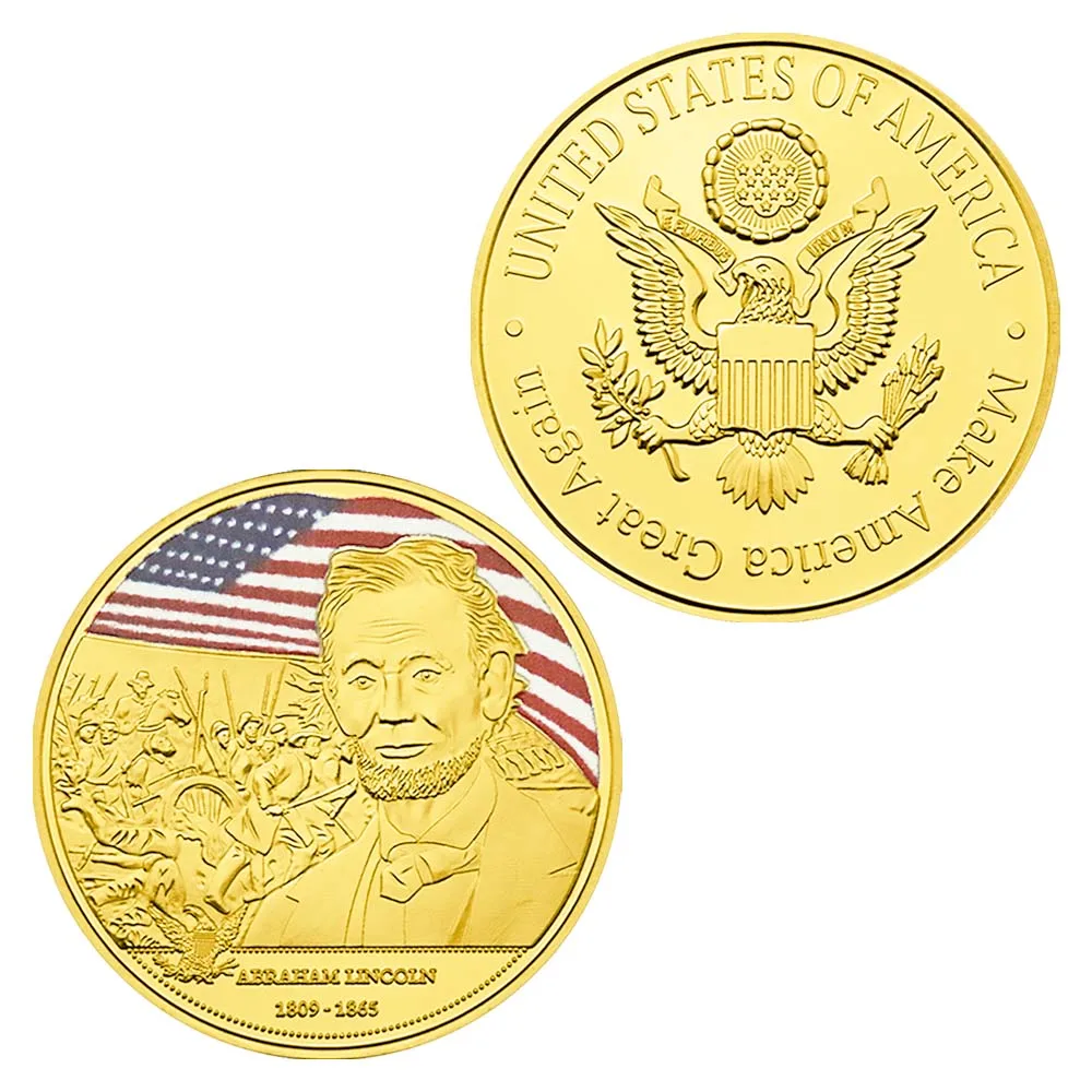 

Сувениры и подарки президент США Авраам Линкольн Посеребренная монета США сложная монета коллекционные памятные монеты президент