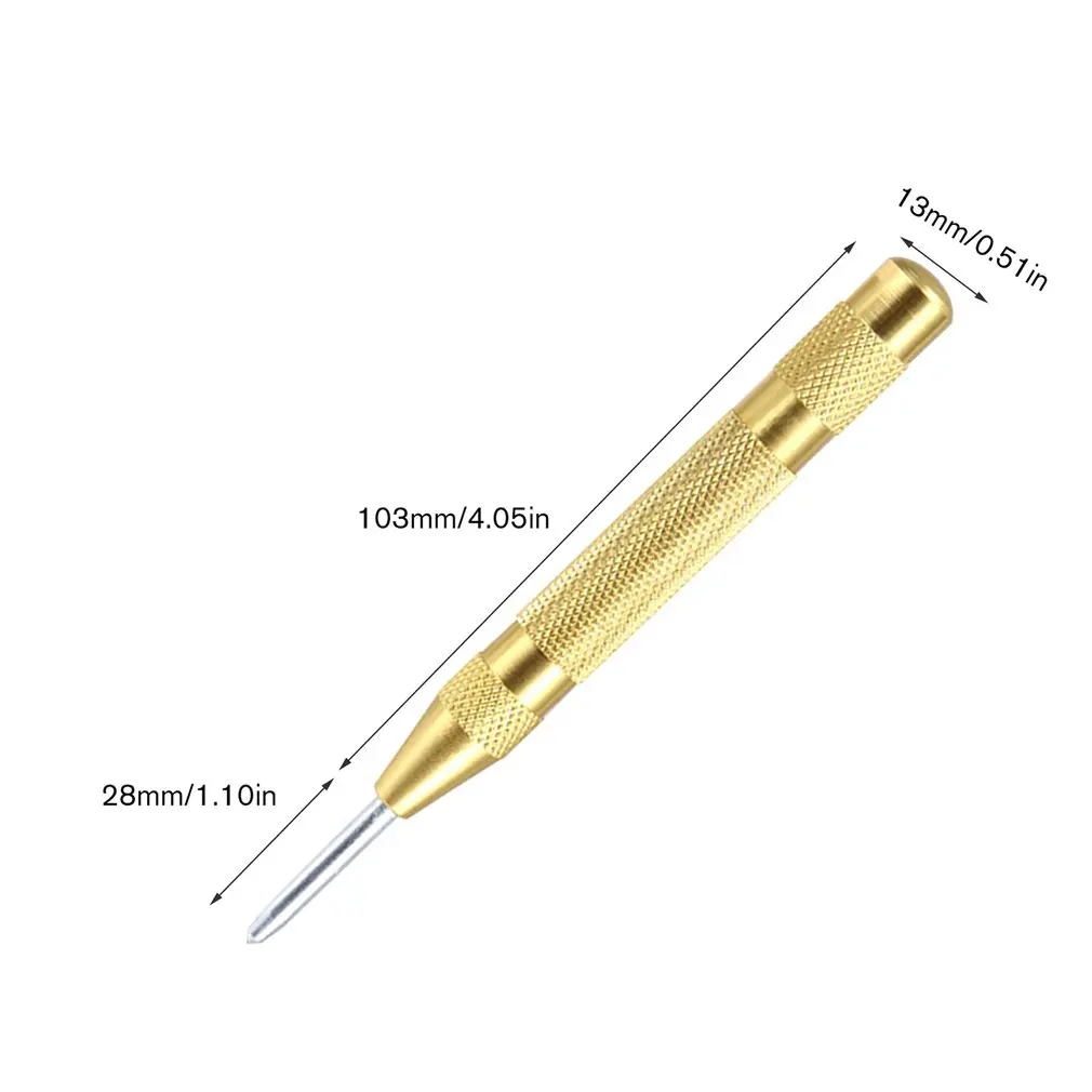 

5'' Automatic Center Pin Punch Strike Spring Loaded Center Punch Marking Starting Holes Tool Impact Hole Breaker