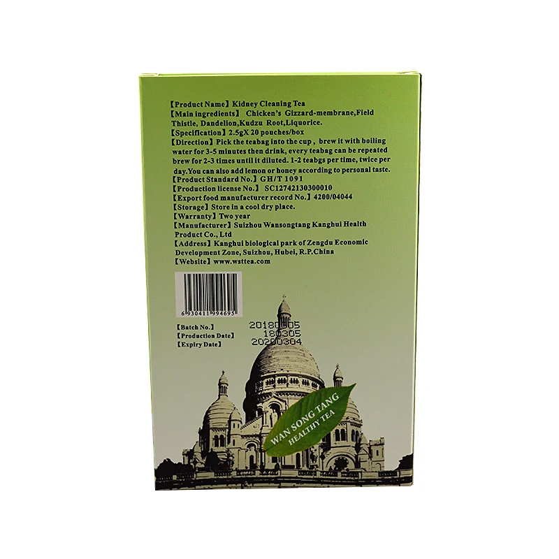 40 шт/2 упаковки камни в почках очищающий чай чистый токсин диуретический