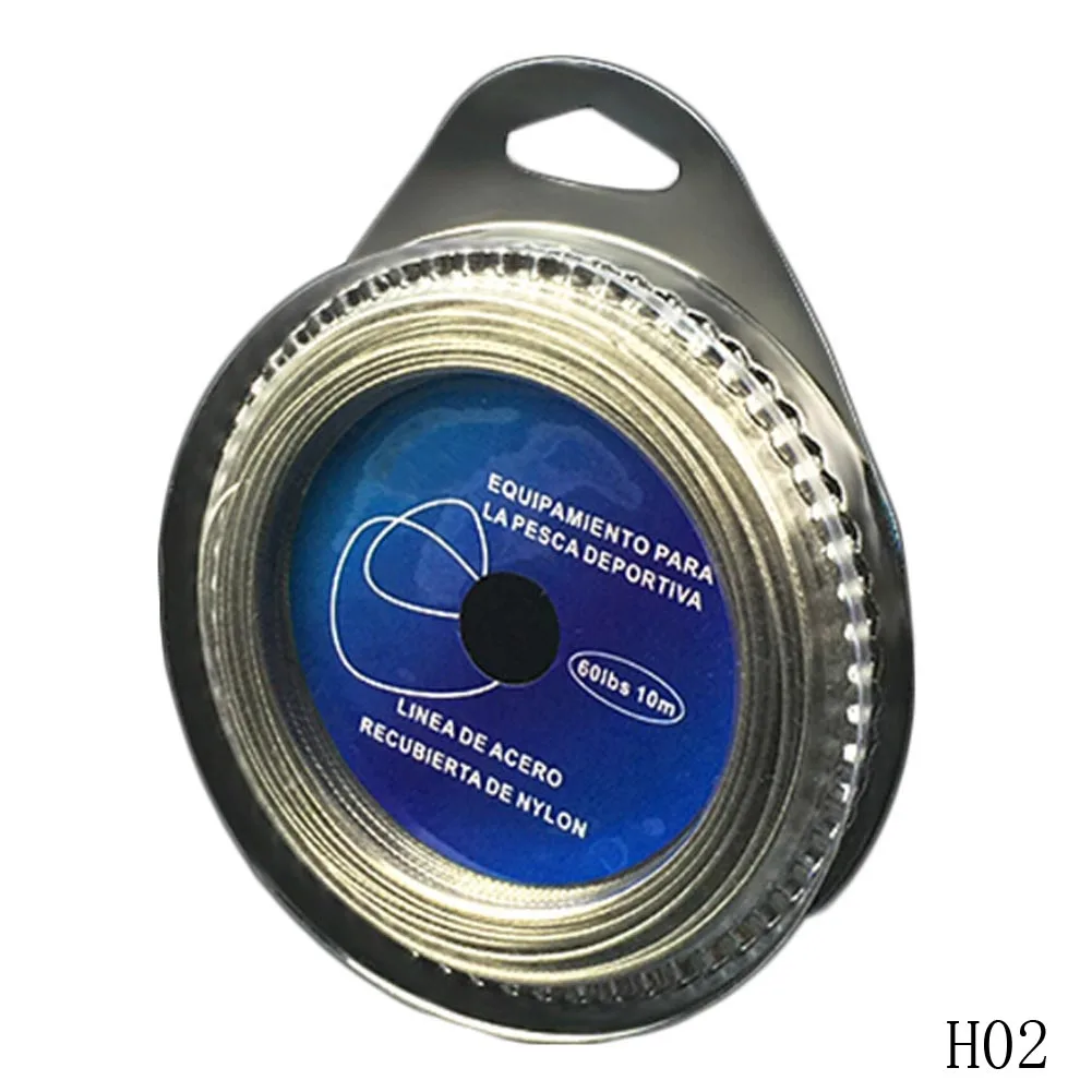 

10M 7 Strands Coated Braided Stainless Wire Fishing Rigging Material Coating Wire Leader Coating Jigging Wire Lead Fish Line