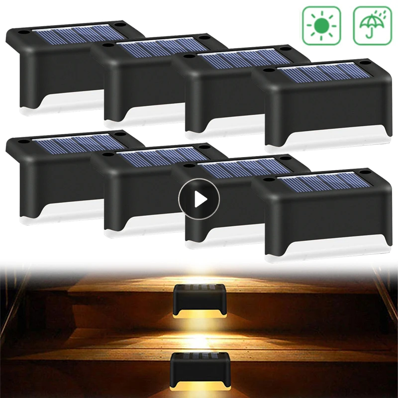 

4/8 шт., водонепроницаемые светодиодсветодиодный лампы на солнечной батарее