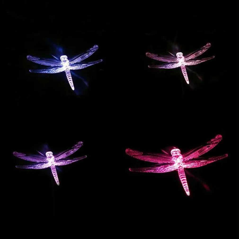 Солнечный газон свет Бабочка Колибри Гирлянда Свет сад декоративный Красочные