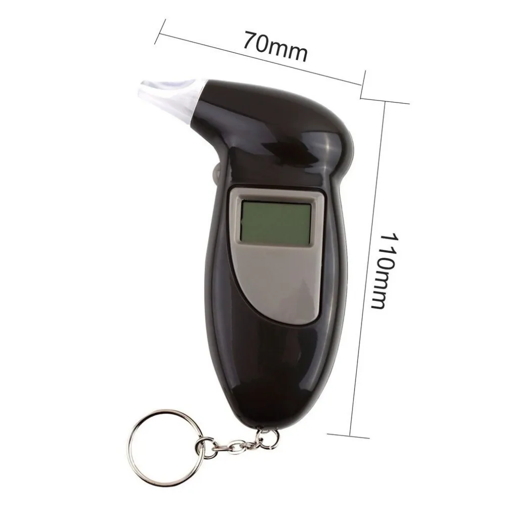 

Clinical Test Alcohol Tester Breathalyzer BAC Measure Black&Gray Digital
