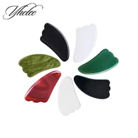 natural jade gua sha scraping massage tool gua sha facial tool with black velvet bag used to prevent wrinkles spa anti aging