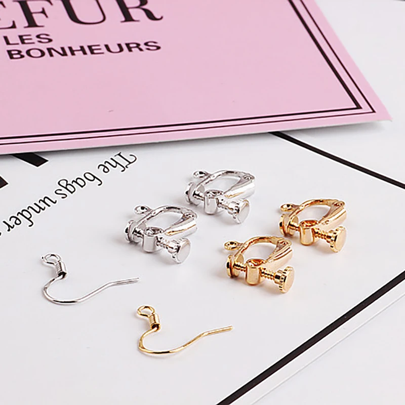 10 шт. новые модные непирсинговые регулируемые болты для сережек клипсы ушей