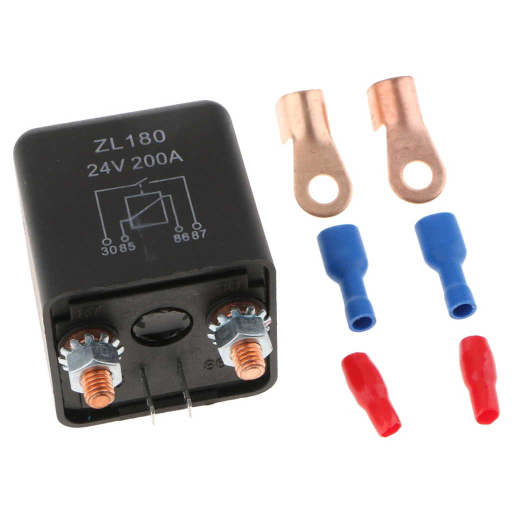 200A DC 24V высокотоковое автомобильное реле стартера 2 Pin SPST контактор запуска