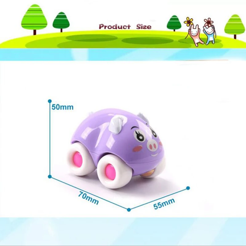 1 шт. мультяшный магнитный мини автомобиль с животными детские развивающие