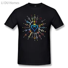 Футболка LIDU Kingdom-Hearts-Keyblades, Забавные футболки с круглым вырезом, 100% хлопок, одежда для финальной фантазии, юмор, футболка