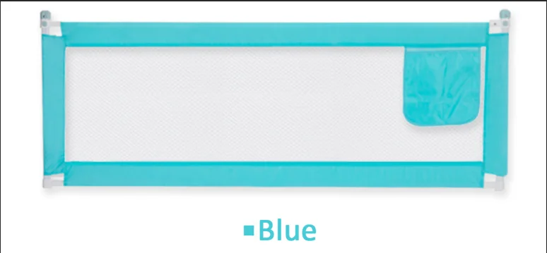Blue 180x80cm 2 цвета 1,5/1,8/2 м для младенцев, безопасная защитное ограждение, регулируемый рельс для кровати, карманный манеж для детской кроватки, ограждение для кровати - Цвет: Blue 180x80cm