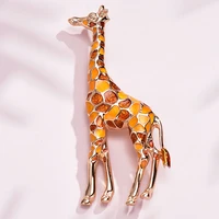 cute giraffe brooch female accessories animal brooches pin buckle woman suit coat