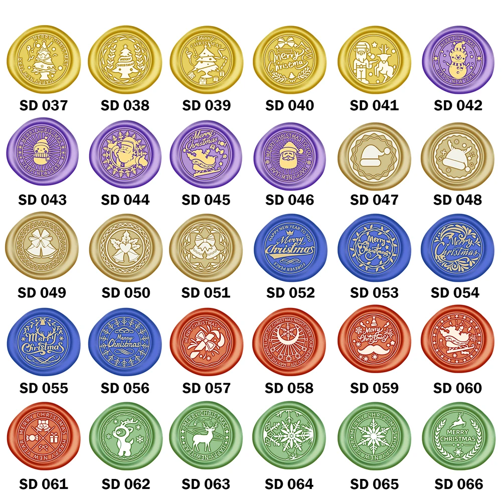 

Christmas Cartoon Pattern Retro Wax Seal Stamp Copper Head Vintage Envelope Sealing Tools DIY Sealing Wedding Decor Craft Kits