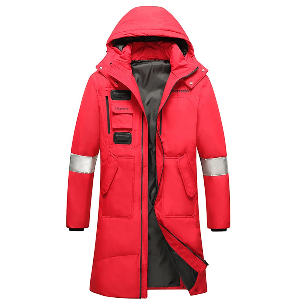 

Winter thickened long white eiderdown lovers can wear men and women