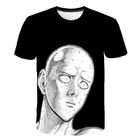 Футболка с аниме One Punch Man, Повседневная модная уличная одежда для мужчин и женщин с 3D принтом, футболка с круглым вырезом в стиле хип-хоп, мужские топы в стиле Харадзюку, мужская одежда