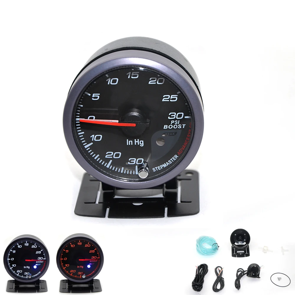 2 5 дюймов 60 мм Boost Turbo Gauge PSI белый и оранжевый двойной светодиодный дисплей с