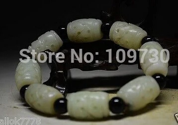 free shipping &gt&gt&gt&gt&gt909230 Pure Natural Chinese fine Jade Hand Carved Flexibility Bracelets | Украшения и аксессуары