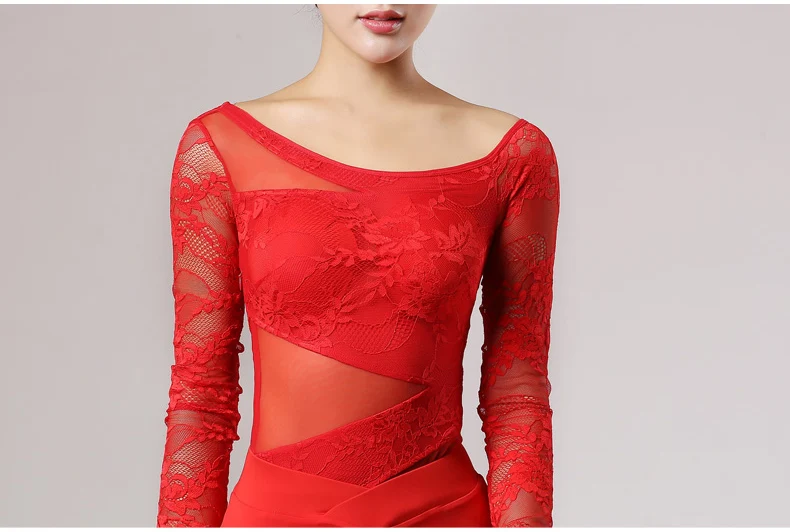 Latina Latin Dance Dress Women Salsa Competition Dresses Fringe CHEAP Shirt Skirt Set D0408 Mesh Sleeve | Тематическая одежда и