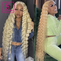 613 honey blonde 13x6 lace frontal human hair wigs brazilian deep wave wigs middle part lace front wig hair wig remy pre plucked