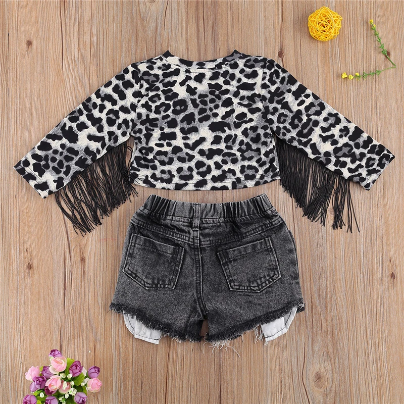 Комплект одежды для маленьких девочек нечеткие костюмы новорожденных Топ с