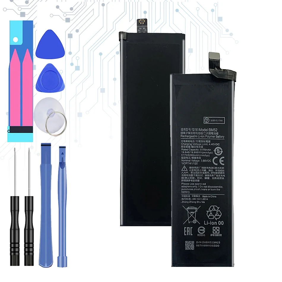 

BM52 Replacement Battery For Xiaomi Mi Note 10 Note10 Lite 10Lite / Mi Note 10 Note10 Pro 10Pro/ CC9pro CC9 Pro 5260mAh