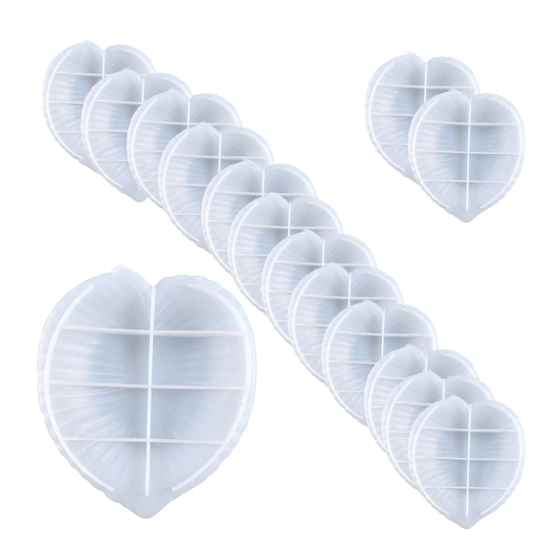 

15Pcs Leaf Disc Fruit Snack Storage Silicone Diy Crystal Glue Mold