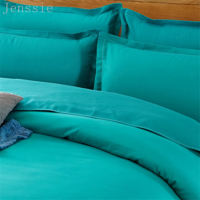 Однотонный Комплект постельного белья с двойным пододеяльником и одеялом 2/3