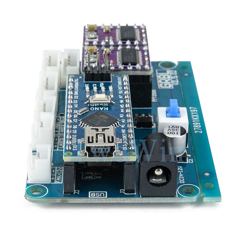 GRBL 1,1 2-Ось управления DIY лазерный гравировальный станок micro 2 оси шаговый двигатель платы управления привода для лазерного станка с ЧПУ