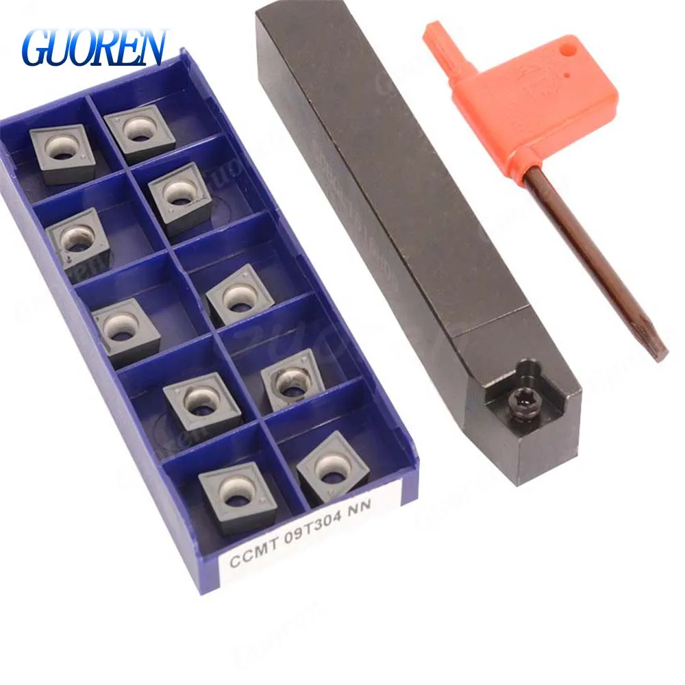 1 шт. SCBCL/R 1616H09 + 10 CCMT09T304 NN внешние токарные инструменты держатели ЧПУ Токарный