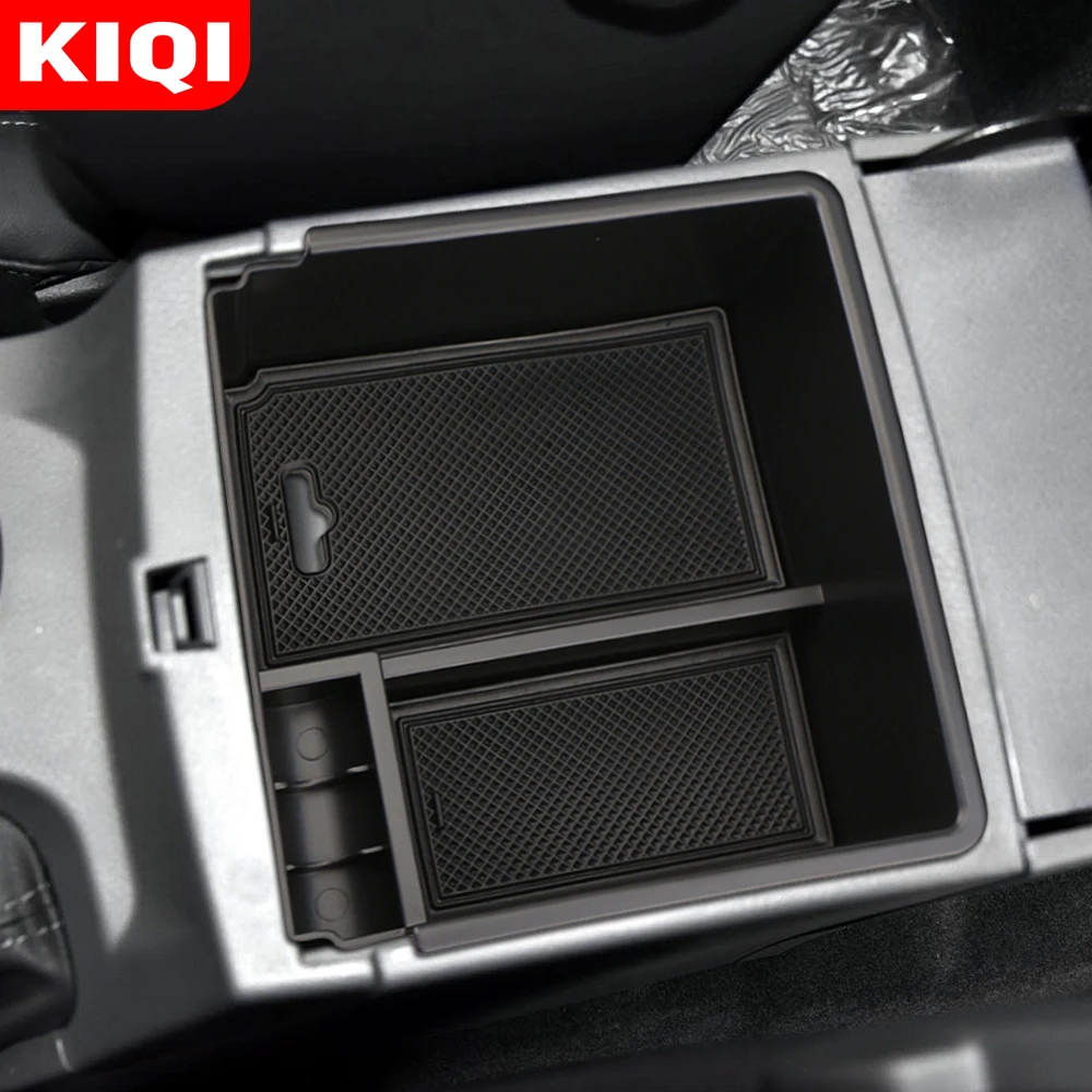KIQI ABS Car Armrest Center Console Storage Box Tray Case Bin for Ford Ranger 2015 - 2020 Holder Tray Car Organizer Accessories
