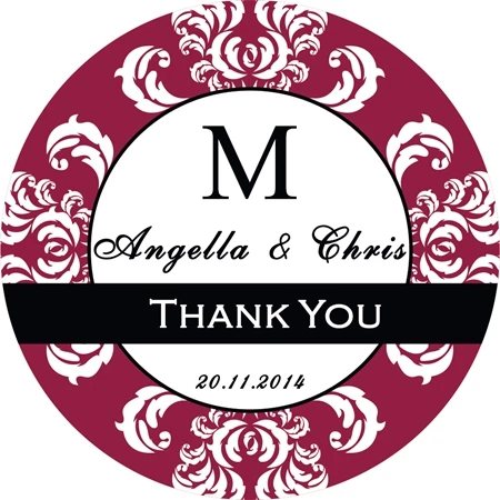 

New Personal Adhesive Sticker / Label for Wedding / Baby Shower 3.8cm