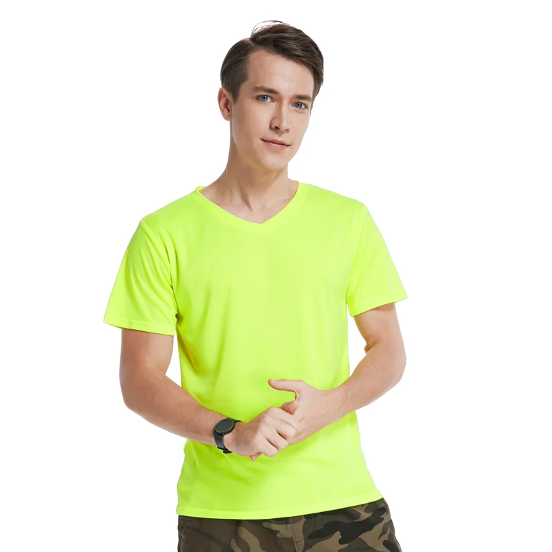 Мужская футболка для бега дышащая быстросохнущая фитнеса спортзала однотонные