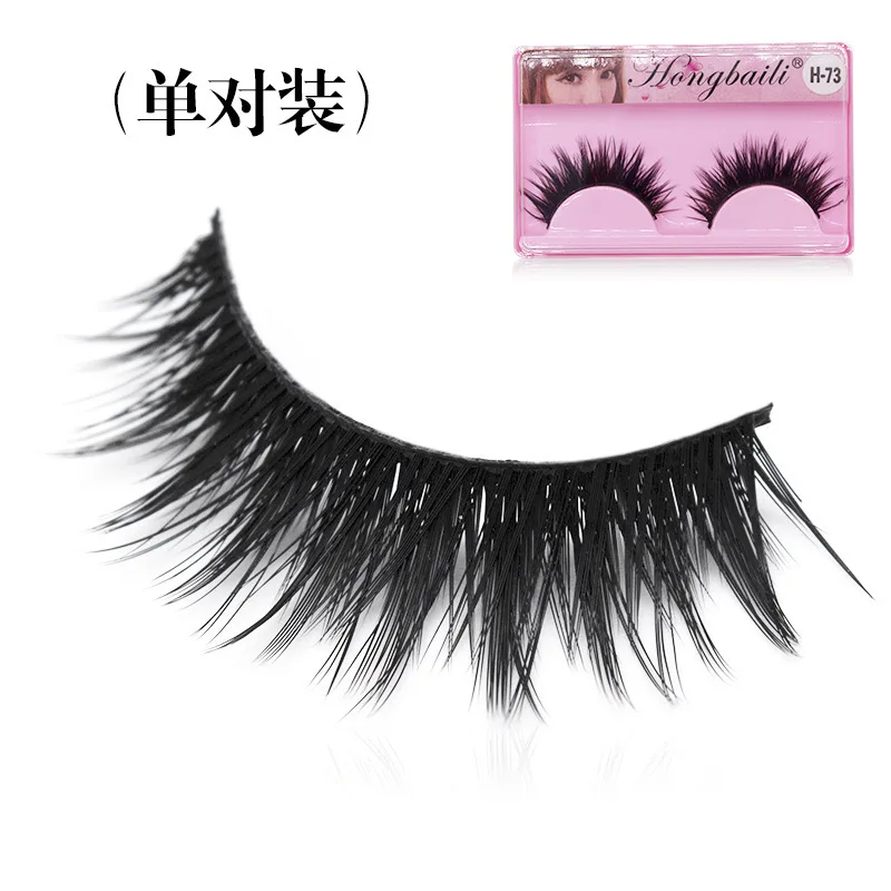 

1Pairs Fashion Nude Makeup Black 3D Mink Hair False Eyelashes Natural/Thick Long Eye Lashes Wispy Makeup Beauty Extension Tools