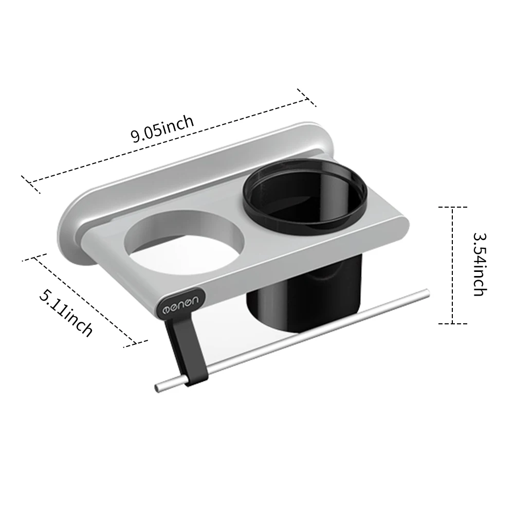 Настенный держатель для фена Menen подвесная стойка с органайзером хранения чашек