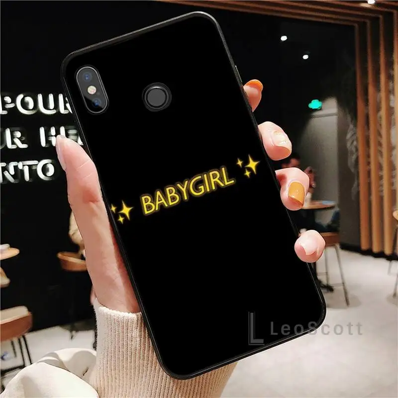 

BABY Babe Babygirl Phone Case For Xiaomi Redmi Note 4 4x 5 6 7 8 pro S2 PLUS 6A PRO