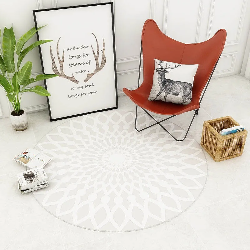 19 Круглый 3D коврик для гостиной с геометрическим рисунком, компьютерный коврик для стула, детский коврик для спальни, нескользящий коврик для ванной комнаты - Цвет: 19