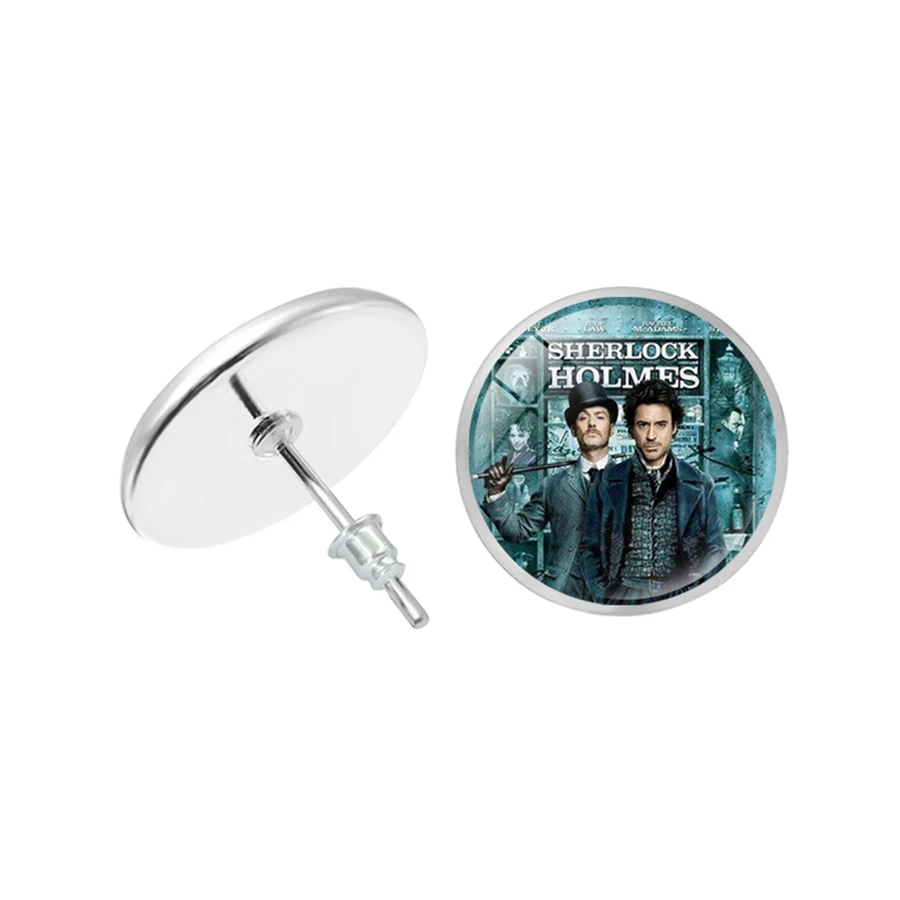 Sher серьги с замком я Шерлок фильм Холмс черный белый стеклянный купол