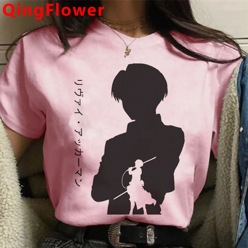 

Attack on Titan Shingeki No Kyojin men harajuku kawaii streetwear plus size couple grunge clothes summer top vintage