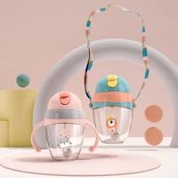 newborn kids water sippy cup baby feeding bottle cups with straws leakproof milk bottles training portable childrens drinker