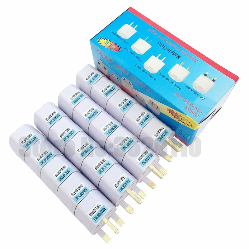 

High quality 1000Pcs Universal EU US AU to UK plug AC Travel Power Plug Charger Adapter Converter Travel Adaptors
