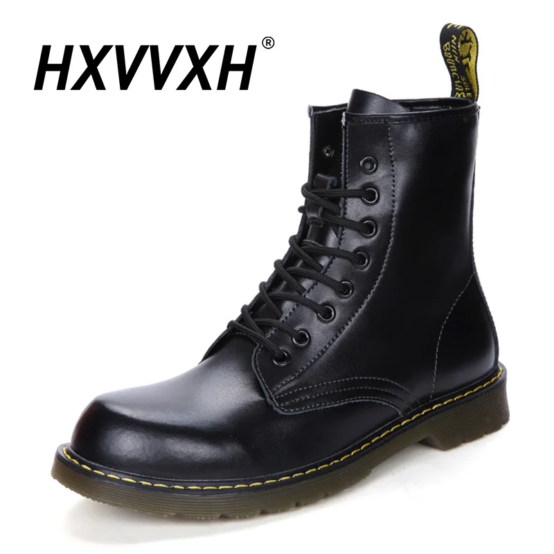 

Dr. Martens Ботинки Martin мужские зимние на плоской подошве на платформе из сплит-кожи до щиколотки из искусственного меха водонепроницаемые боти...