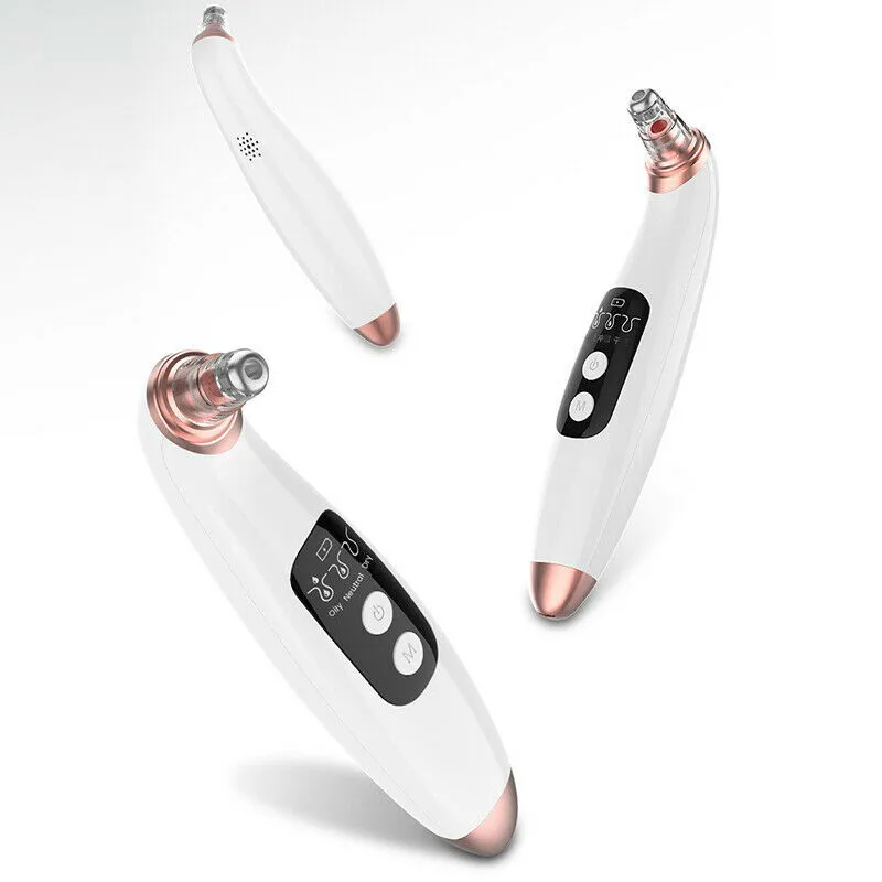 

6in 1 USB Blackhead Remover Face Nose Pore Vacuum Suction Black head Acne Comedo Extractor Rechargeable Beauty Skin Care Tools