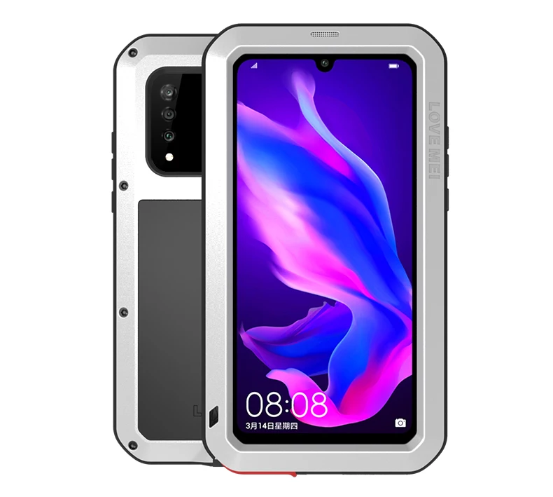 Противоударный чехол для huawei P30 Lite металлический корпус телефона Fundas для huawei P30 Pro Armor Phone Cover для huawei P30 прочный Чехол P30 Pro Capa - Цвет: Серебристый